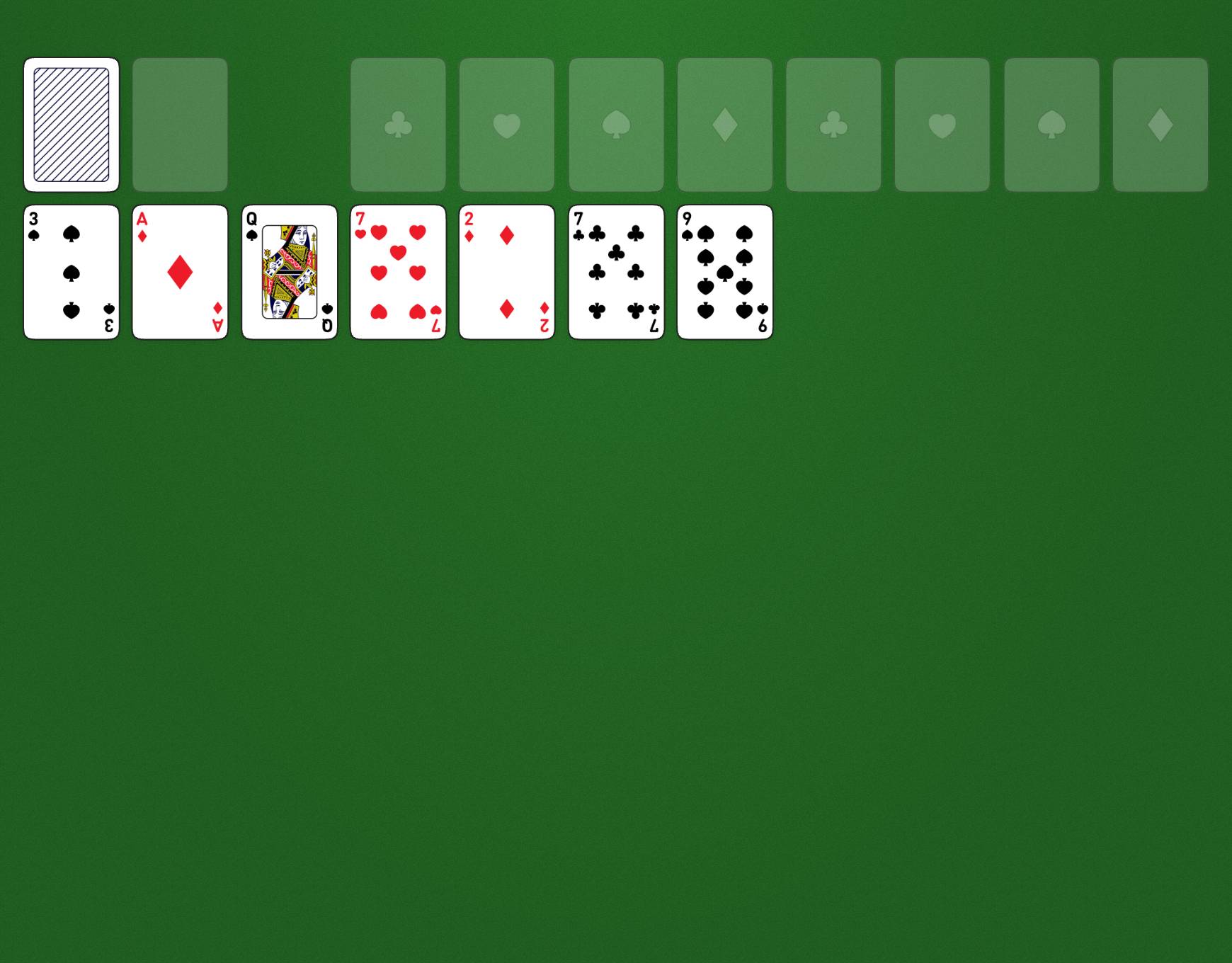 Disposition du jeu Cast Out Nines