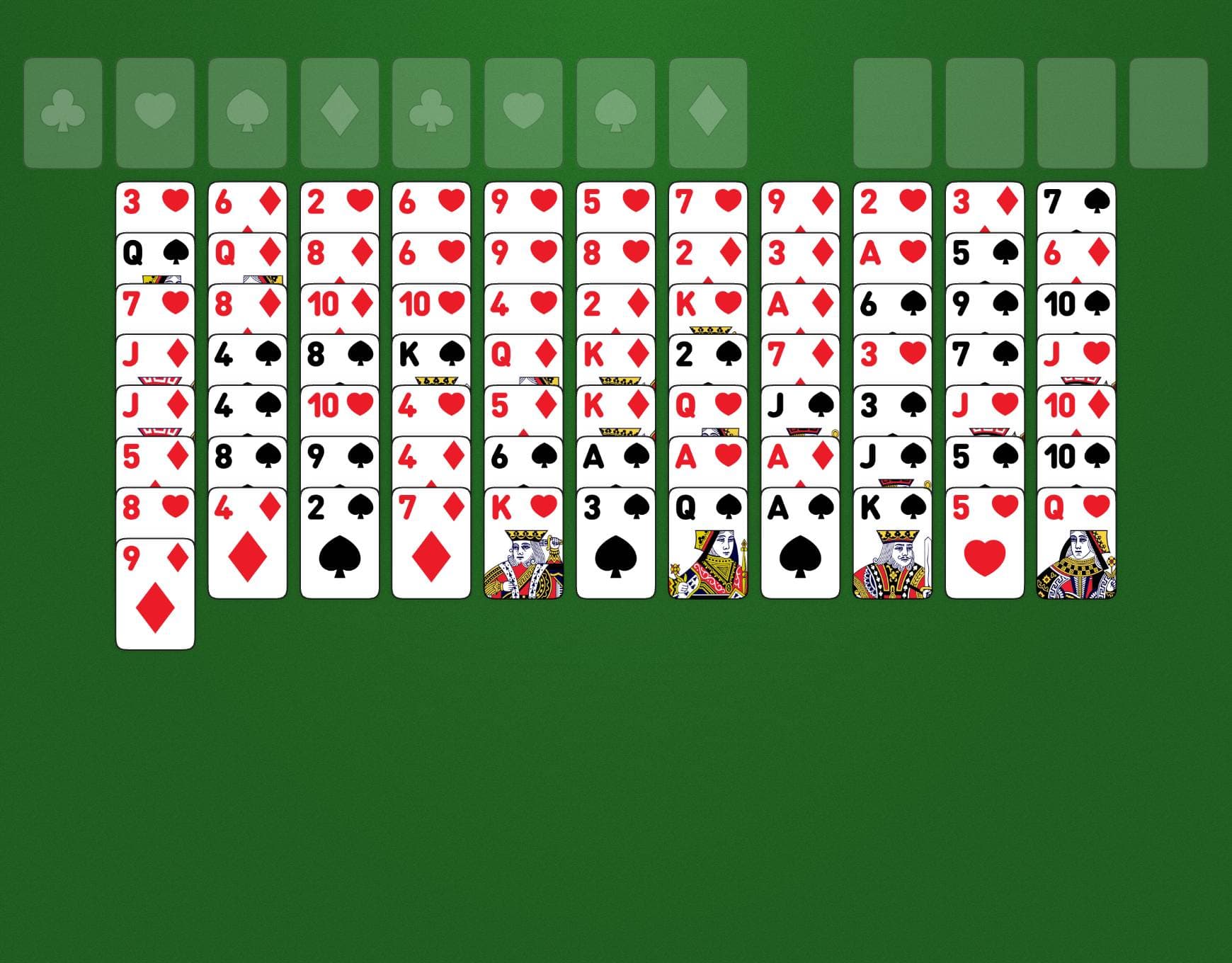 Disposition du jeu Chinese FreeCell