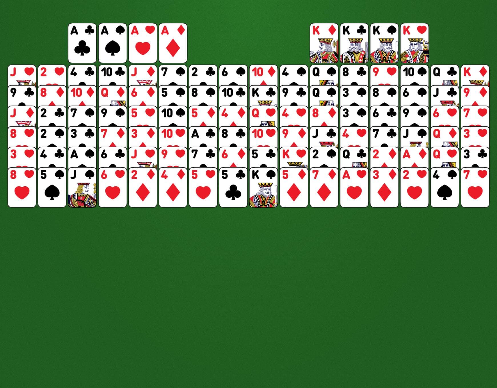 Disposition du jeu Crescent Four