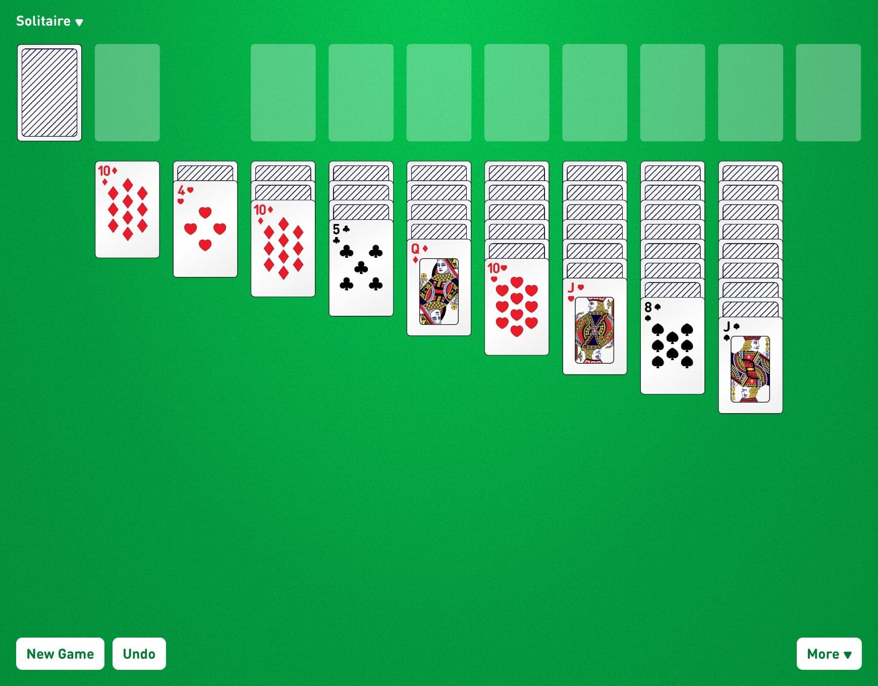Double Klondike Game Layout