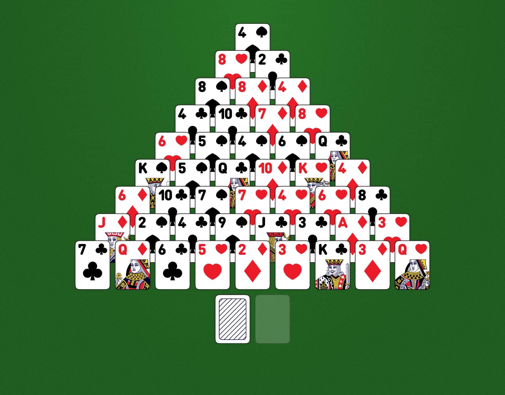 Disposición del juego Double Pyramid