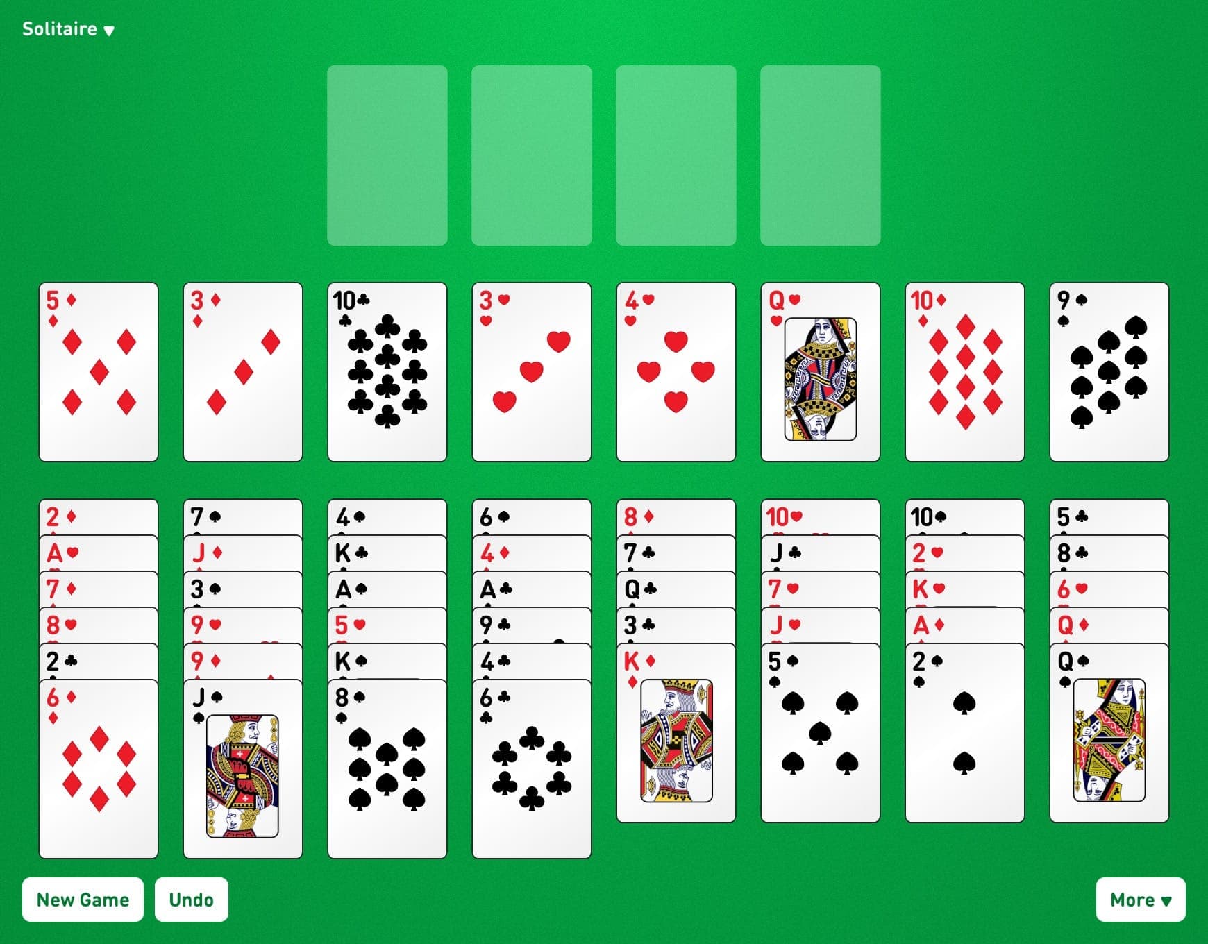 Eight On Game Layout