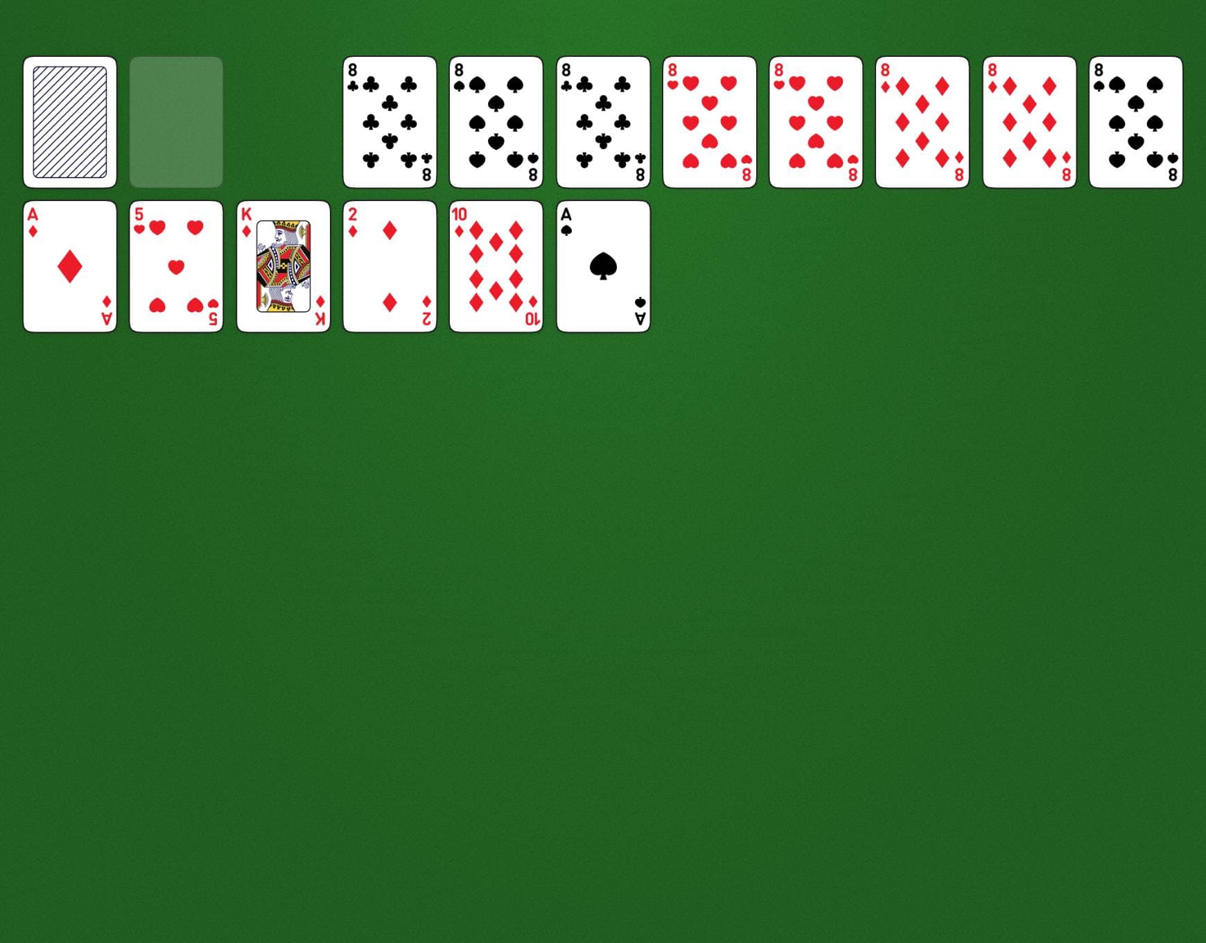Eights Down Spielaufbau