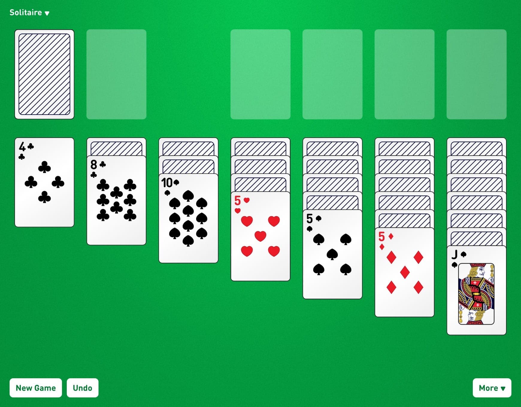 Forty Thieves (3 deck) Game Layout
