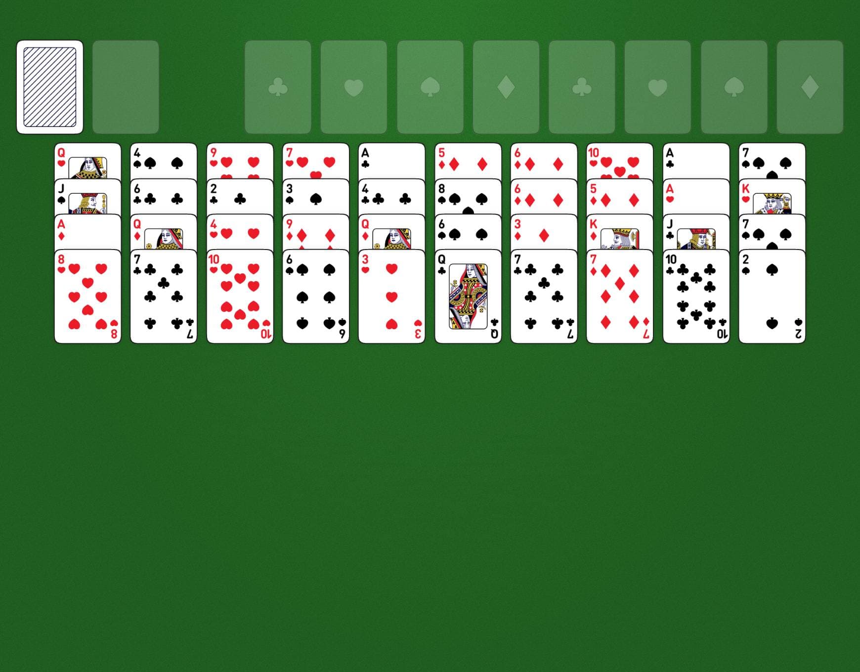 Forty Thieves Game Layout
