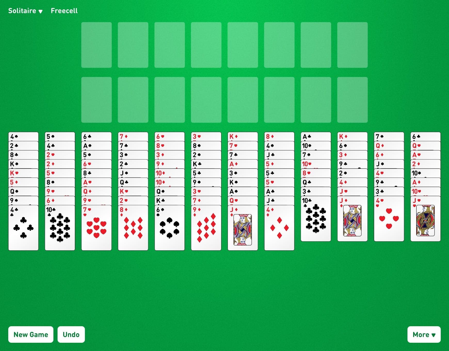 Play FreeCell Duplex