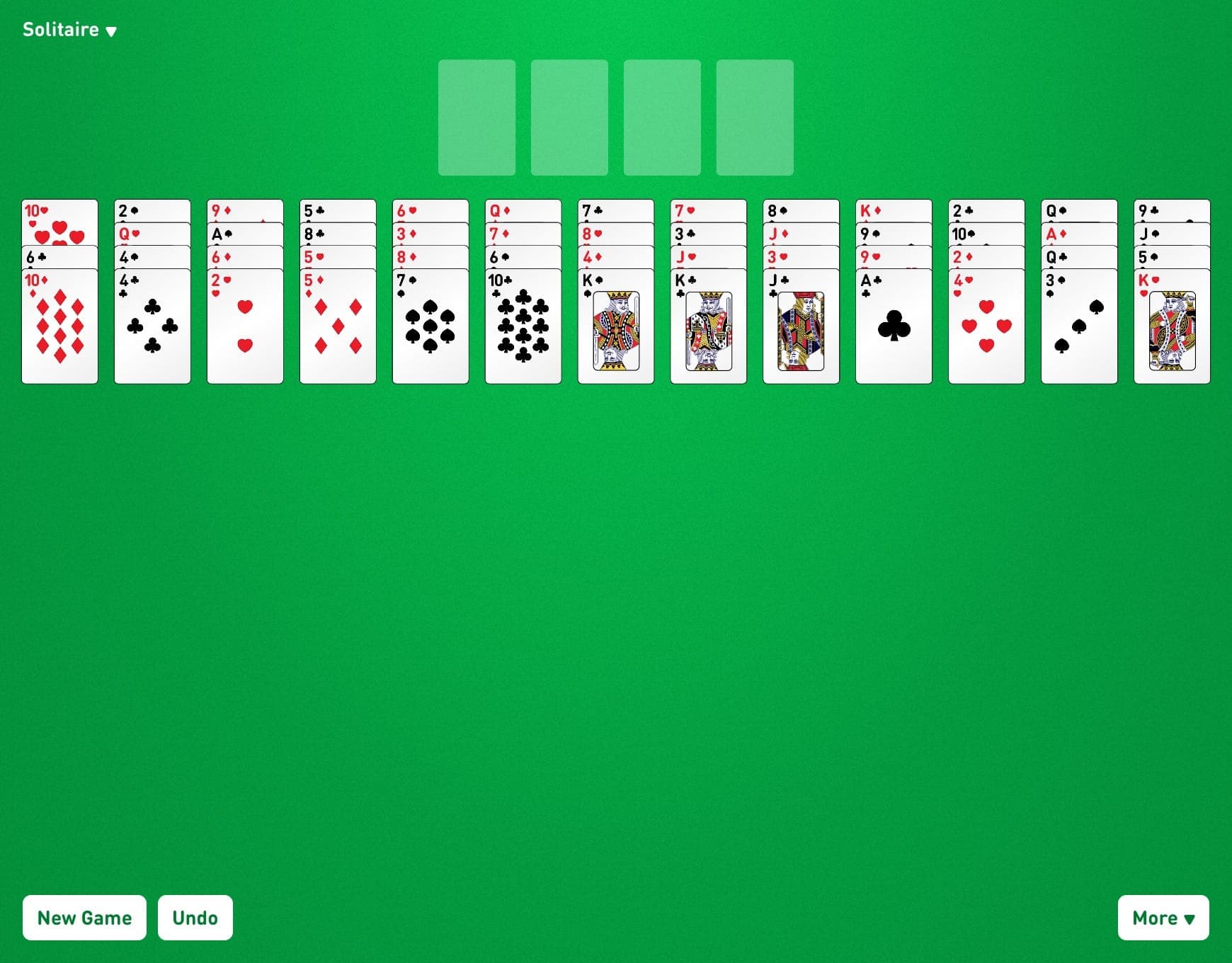 Luckier Thirteen Game Layout