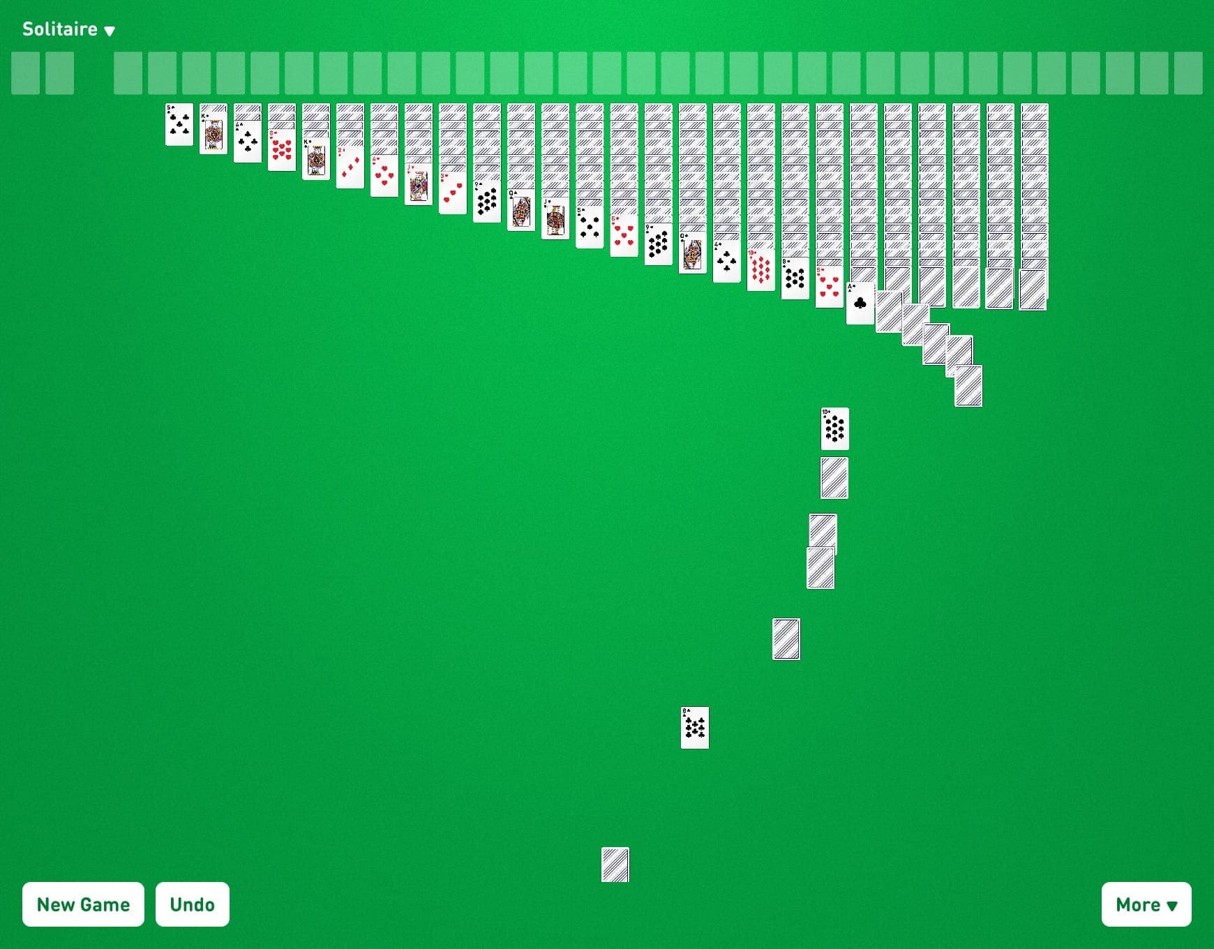 Octuple Klondike Game Layout