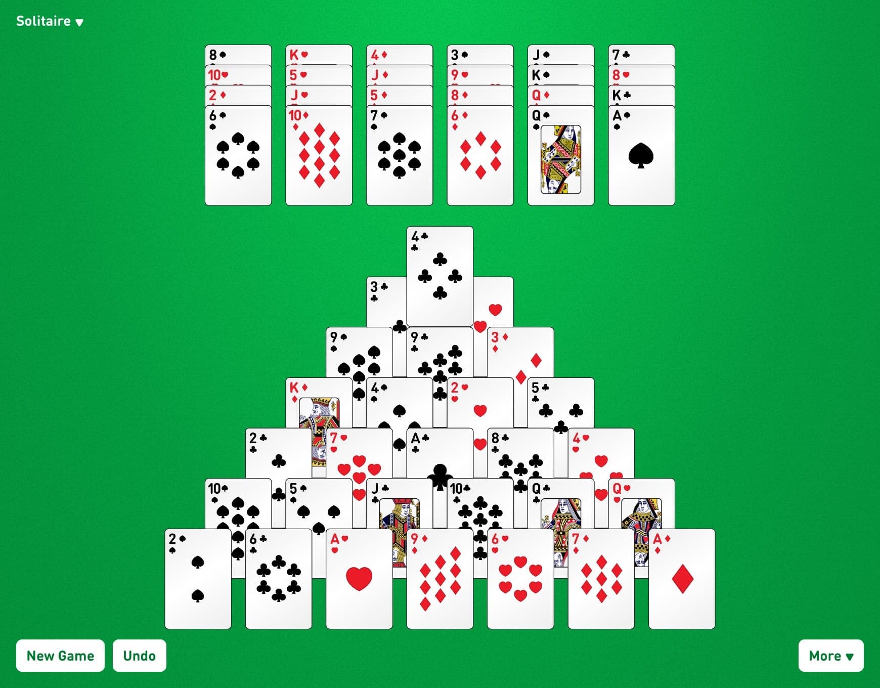 Pyramid Dozen Game Layout