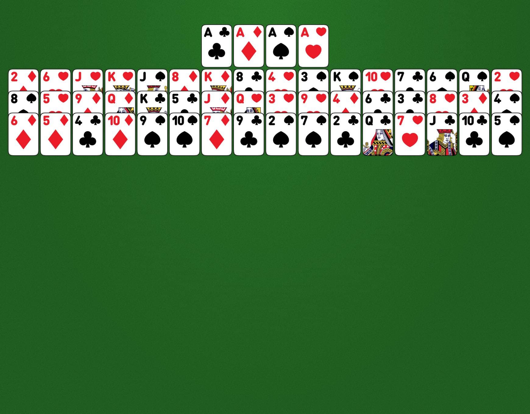 Sixteen Piles Game Layout