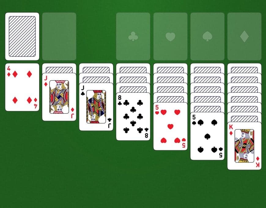 Screenshot of free Online Solitaire Turn Three game