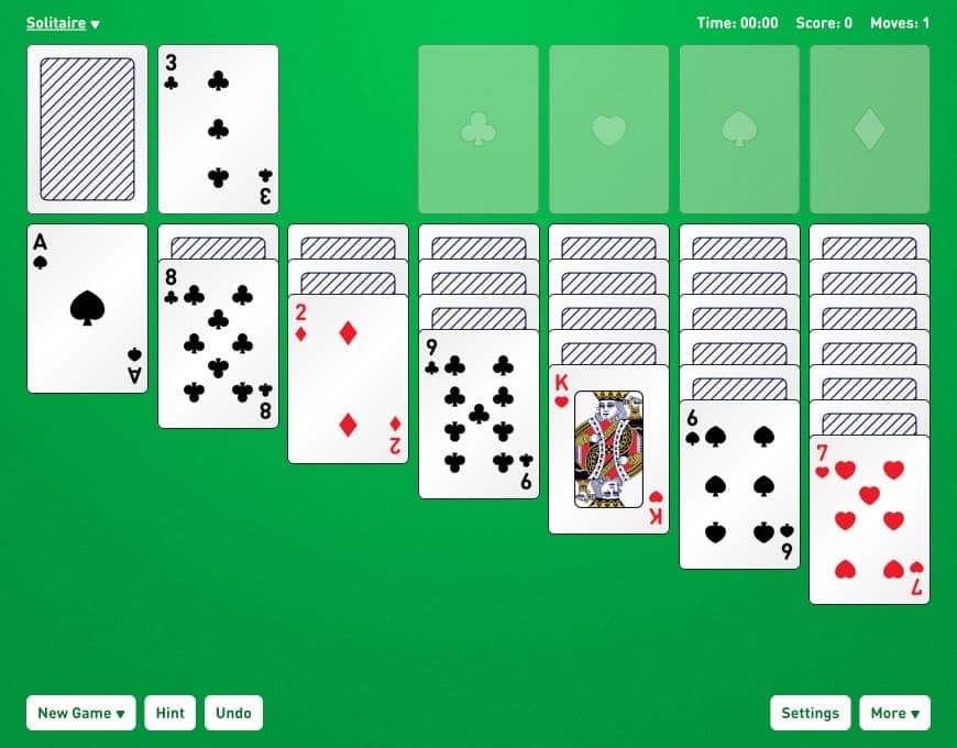 Schermata di Klondike Solitario 1 Carta gratuito