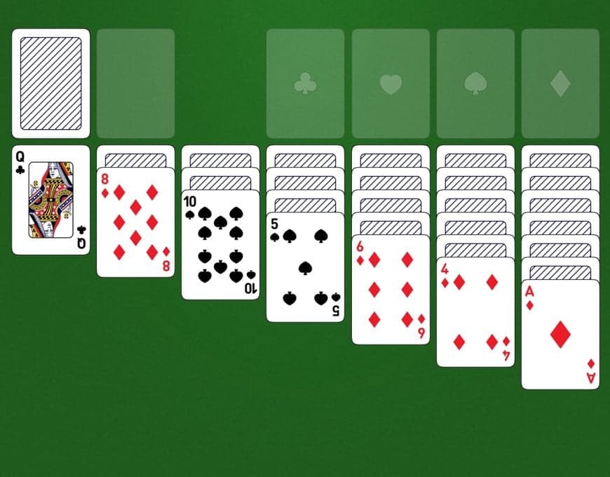 Capture d'écran du jeu Spider Solitaire à une couleur gratuit