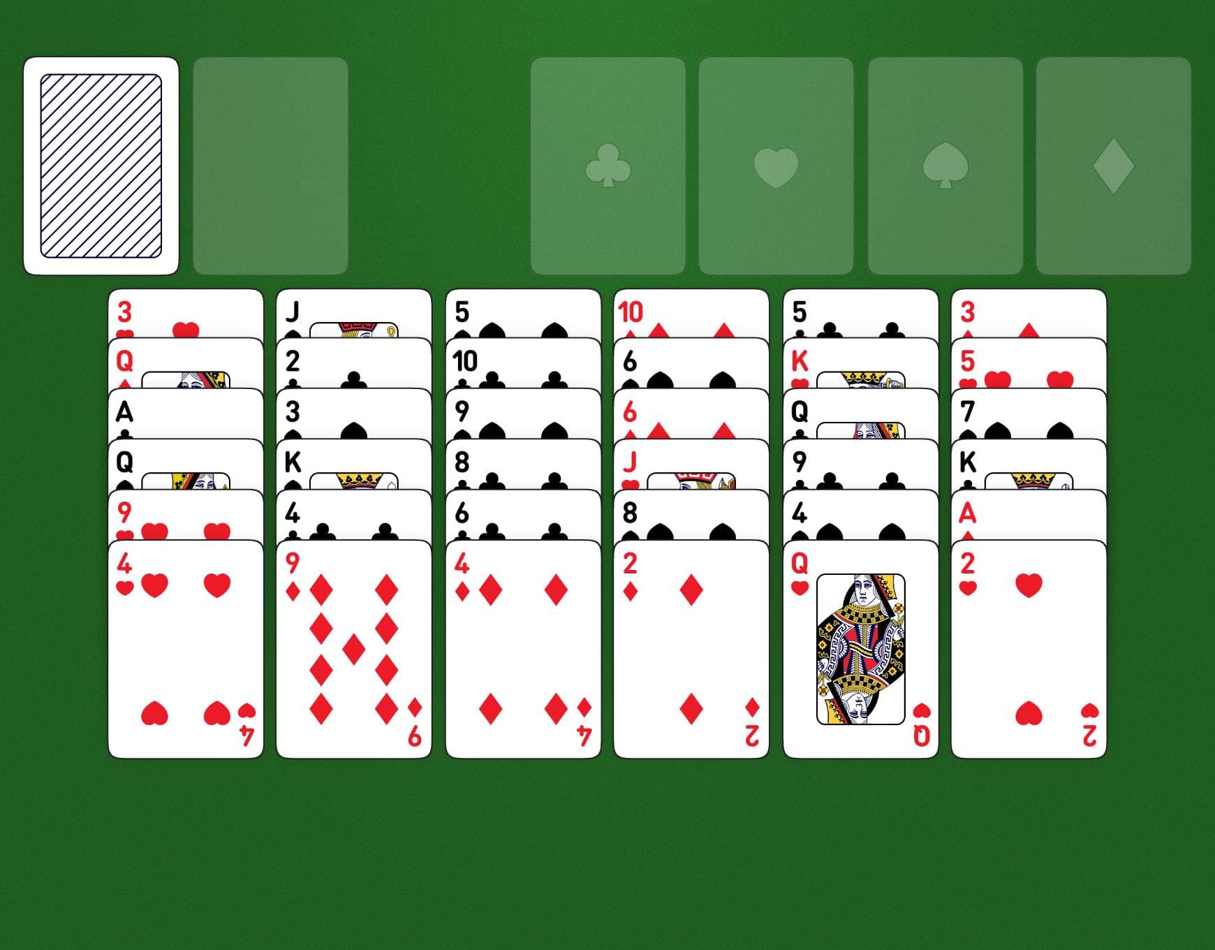 Disposition du jeu Thirty Six