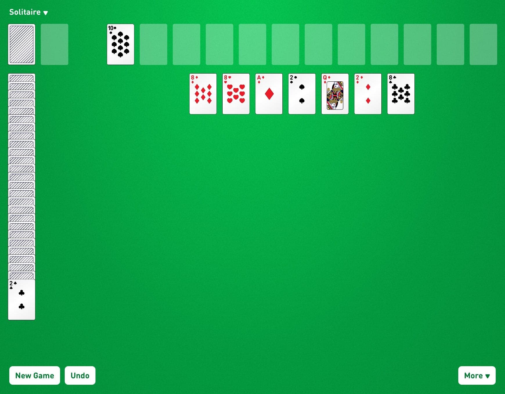 Triple Canfield Game Layout