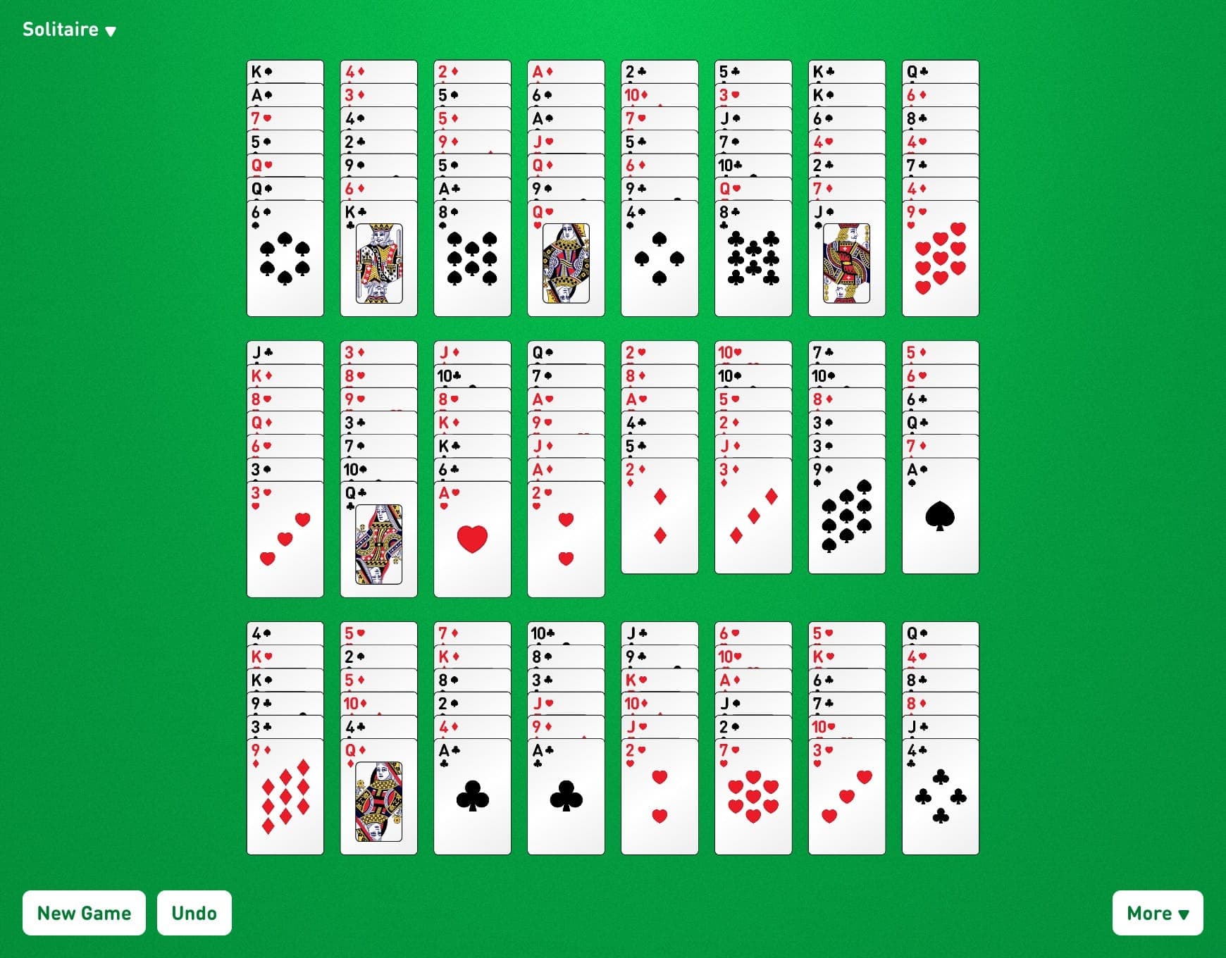 Triple Fourteens Game Layout